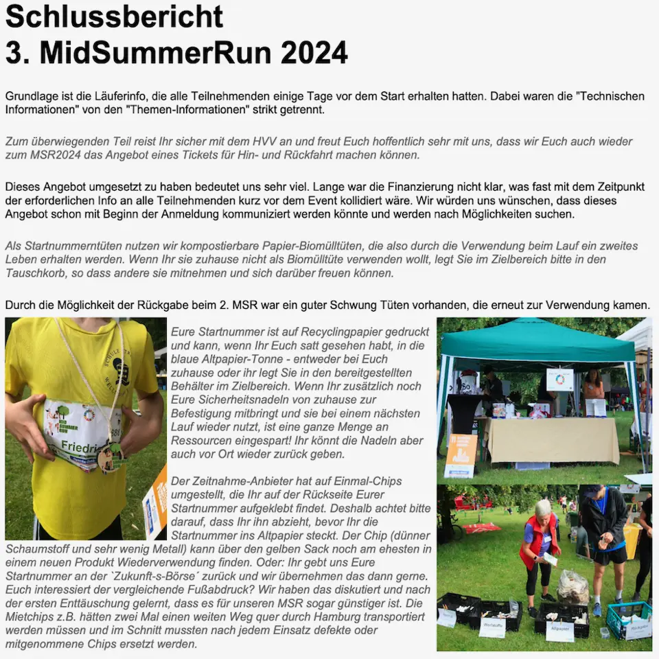 3. MidSummerRun am 21.06.2024 Flyer vom Lauftreff Alstertal e.V.